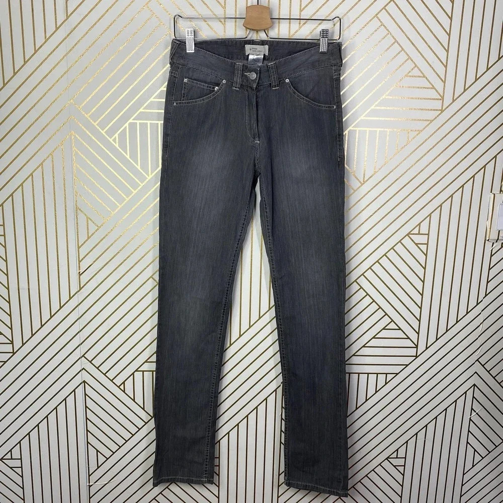Isabel Marant‎ Etoile Gray Denim Contrast Stitch Skinny Jeans  Size 0 / US 2